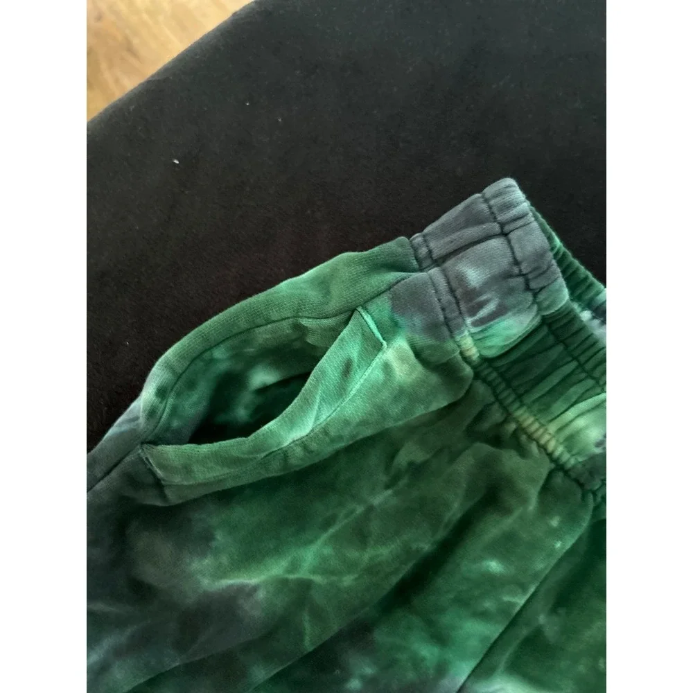 EUC Molo Adan Jogger & Hoodie Green Tie Dye Organic Cotton Set 110 US 5Y